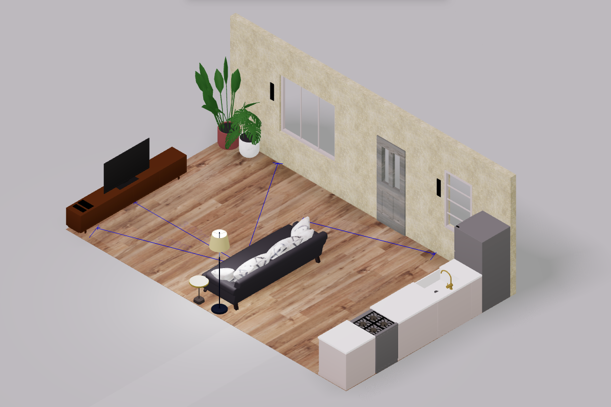 Room layout without dimensions